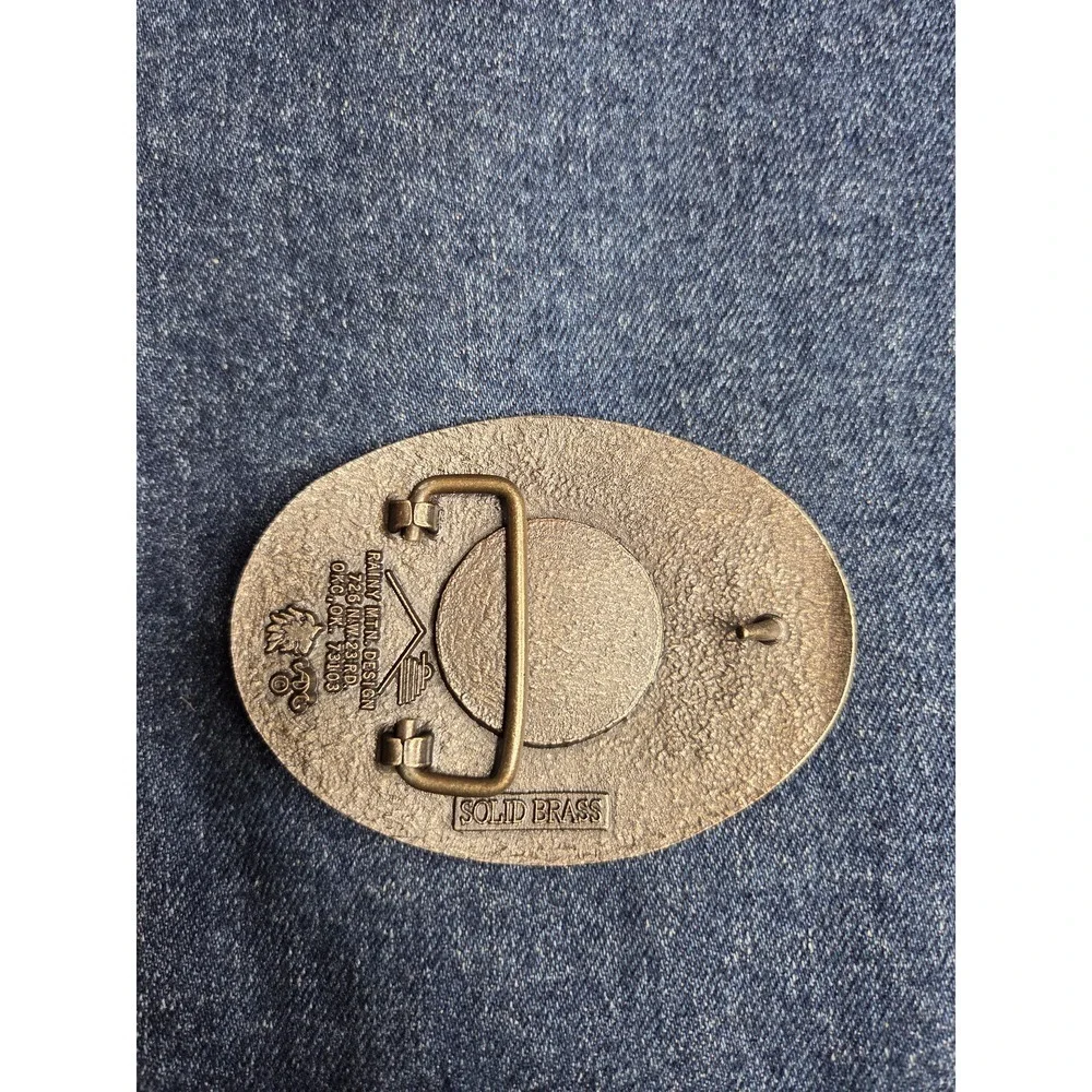 Vintage John Wayne American Coin Solid Brass Belt Buckle - Brand New